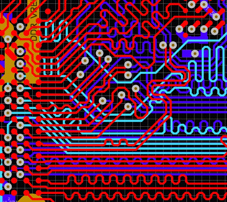 The picture illustrates DDR3 interface layout.