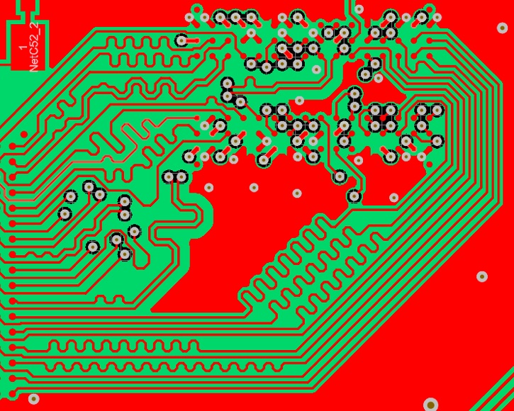 DDR3 interface routing above a solid GND polygon