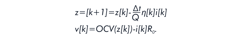 The equation in the discrete form