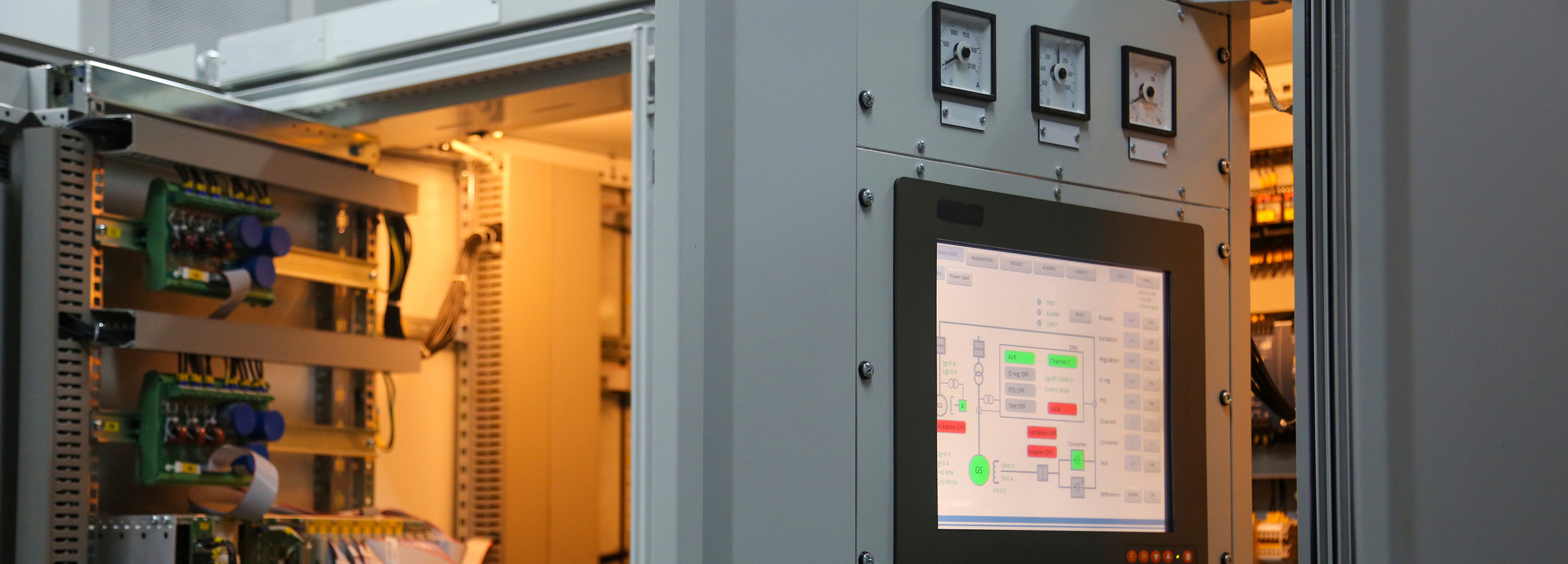 Industrial control cabinet with a process control system