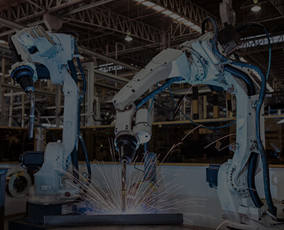 Industrial robots at a plant.