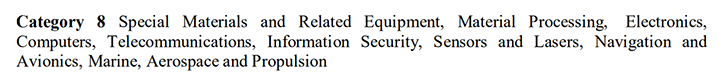 Excerpt from Appendix 3 to Schedule 2 of ITC (HS) Classification of Export and Import Items.