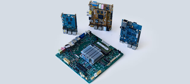Raspberry Pi single-board computers and an Intel board.