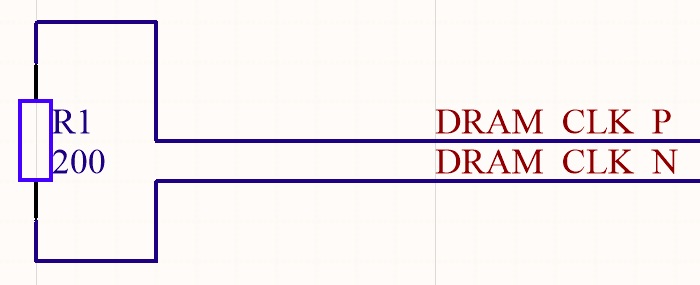 Termination resistor for a differential pair.