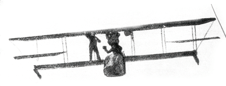 Two pilots leaving the cockpit and climbing on the wings of the plane to demonstrate the capabilities of autopilot.