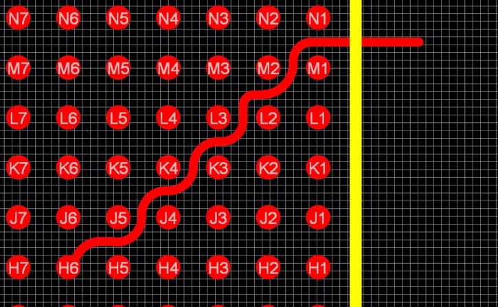 The picture shows a BGA MCU layout with Interactive Sliding.