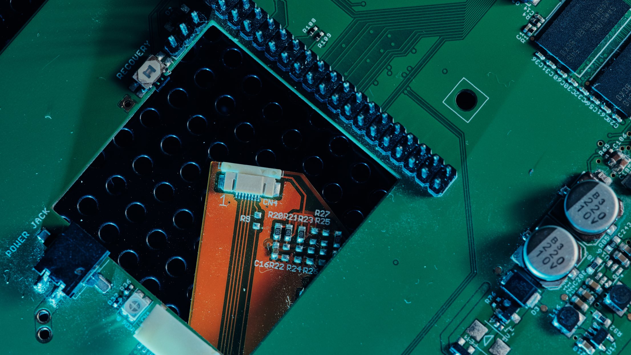 The segment of the main PCB for the home automation system