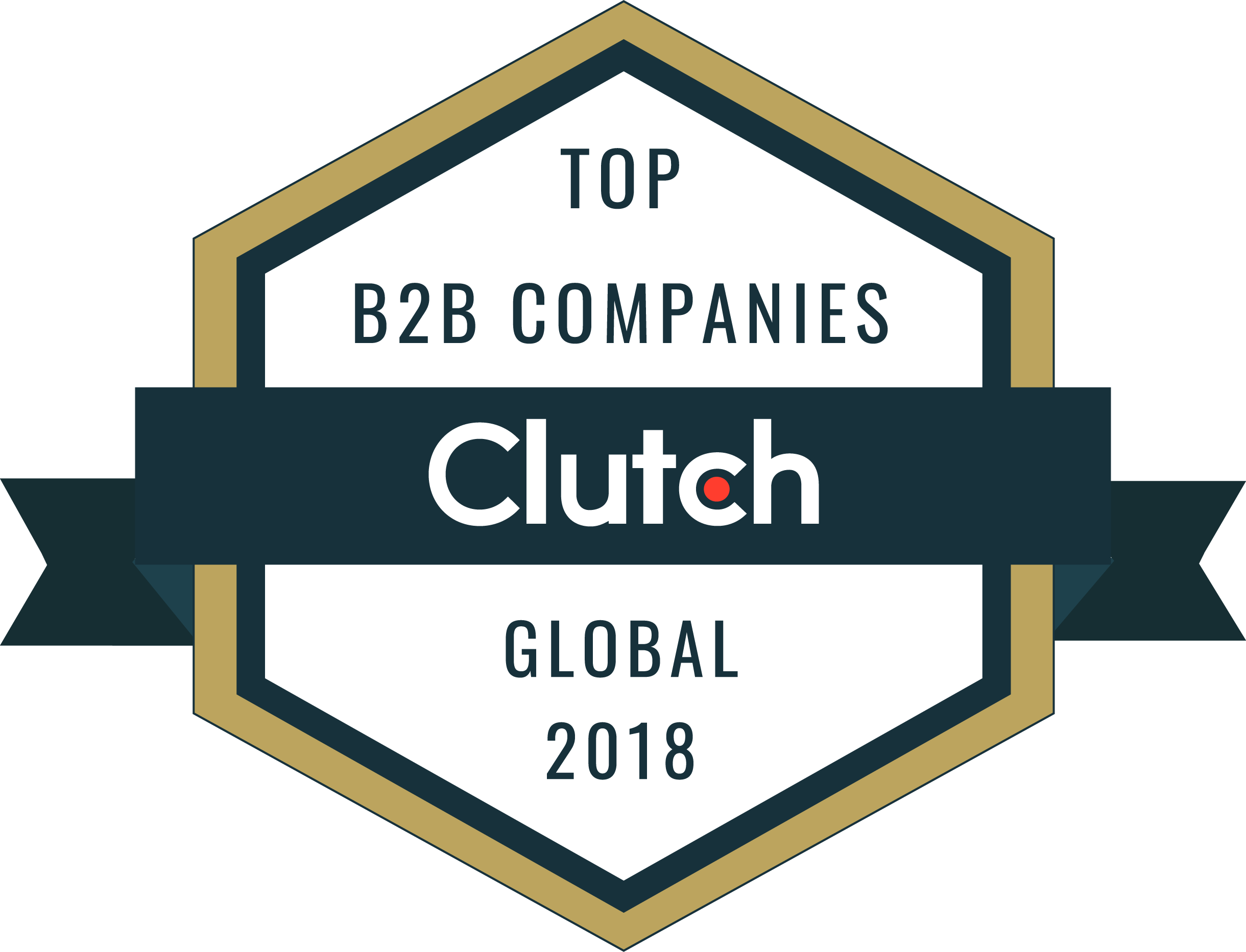 The logo of Clutch’s Top B2B Companies award.