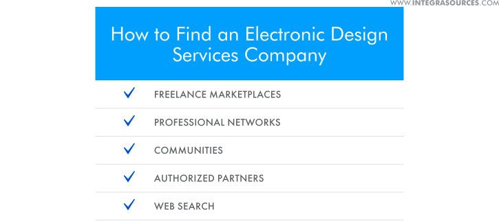 Ways to find an electronic design services company.