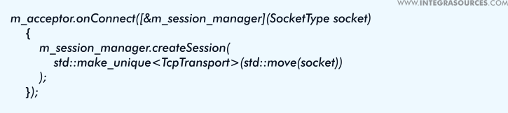 An Acceptor is a low-level component of the library responsible for receiving the connection events and notifying SessionManager of the necessity to create a session.
