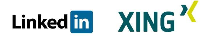 LinkedIn and XING logos.