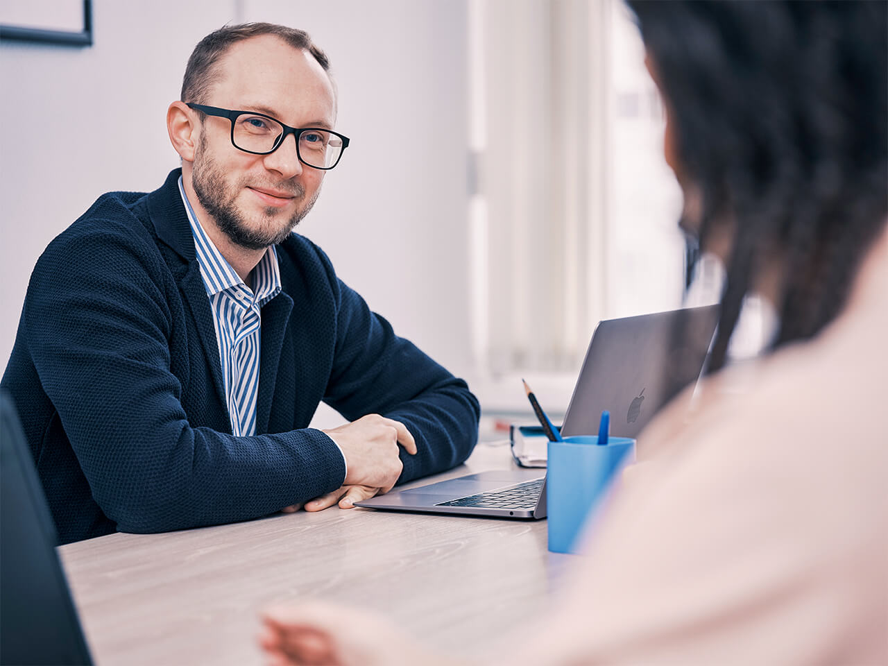 Integra Sources CEO is talking to a customer.