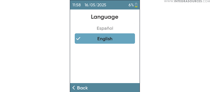 Home menu screen