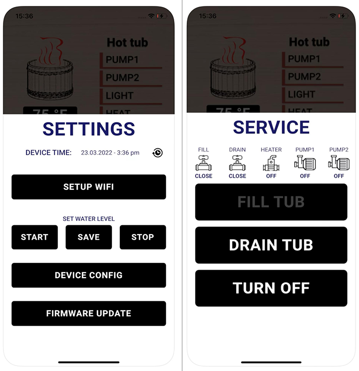 The first version of the Hot Tube application (iOS platform, App Store screenshot)